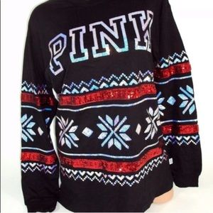 Christmas pink vs long sleeve tee